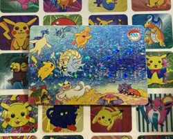 Pokemon Pikachu Vintage Pocket Monsters Vending HOLO Prism Sticker 1998 Nintendo - Image 2