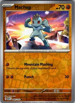 Pokemon | MEW | Machop | 066/165 | NM Reverse Holo - Image 1