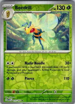 Pokemon | MEW | Beedrill | 015/165 | NM Reverse Holo - Image 1