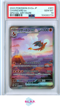 CHARIZARD EX SPECI4L ART RARE POKEMON JAPANESE SV2A-POKEMON 151 2023 201 PSA 10 - Image 1