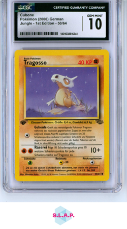 TRAGOSSO POKEMON 50 2000 JUNGLE NON-HOLO DEUTSCH CGC 10 - Image 1