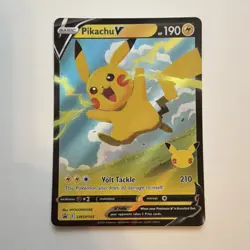 Pokemon Pikachu V SWSH143 SWSH Promo Holo Basic 190HP 210ATK Volt Tackle - Image 1