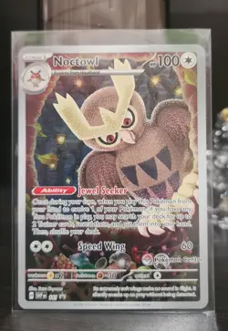 2024 POKEMON STELLAR CROWN POKEMON CENTER ETB PROMO #141 NOCTOWL PSA 9 - Image 1