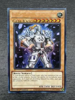 YuGiOh! Gem-Knight Crystal BLMM - Error Misprint Name Shift 1st Ed Near Mint - Image 2
