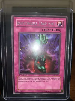 Yu-Gi-Oh! TCG Bottomless Trap Hole LOD-092 Rare 1st Edition LP Condition - Image 2