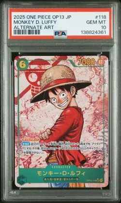 PSA 10 Luffy Ace Sabo SEQUENTIAL Alt Art SEC OP13-118 119 120 One Piece TCG JP - Image 5