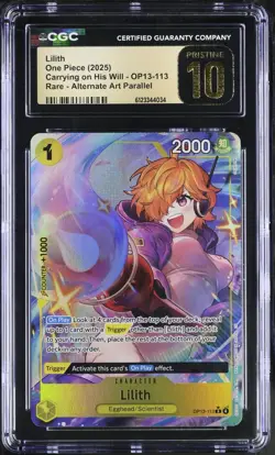 One Piece TCG Lilith OP13-113 Parallel Alt Art Foil CGC Pristine 10 - Image 1