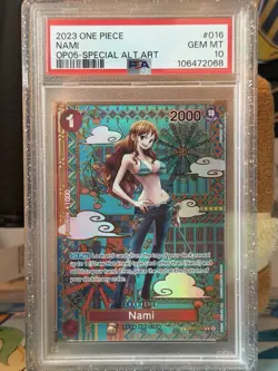 One Piece 2023 Nami SP Special Alternate Art #OP01-016 PSA 10 - Image 1