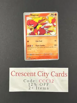 Magmar 126/165 English 151 Regular TCG Pokemon Card - Image 1