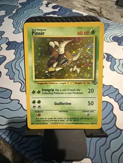 Pokemon TCG Pinsir Jungle Holo Card 9/64 Unlimited Rare, Vintage LP Condition - Image 1