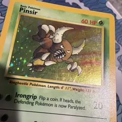 Pokemon TCG Pinsir Jungle Holo Card 9/64 Unlimited Rare, Vintage LP Condition - Image 3