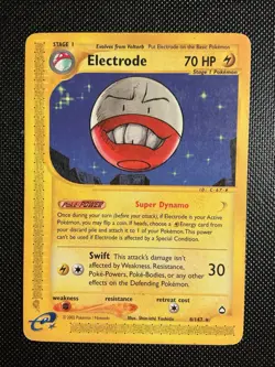 Electrode 8/147 Rare Non-Holo Aquapolis Pokemon Card 2002 E-Reader WOTC - Image 1