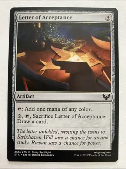 Letter of Acceptance Magic MtG x1 Strixhaven NM - Image 1