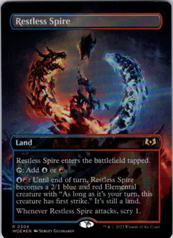 Magic | WOE | Restless Spire (Borderless) | 306 | NM | Foil - Image 1