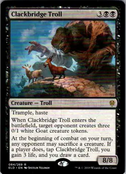 Magic | ELD | Clackbridge Troll | 84 | NM - Image 1