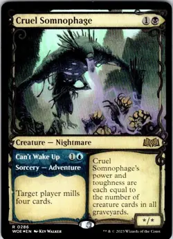 Magic | WOE | Cruel Somnophage (Showcase) | 286 | NM | Foil - Image 1