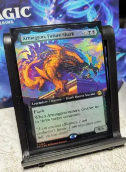 MTG Teenage Mutant Ninja Turtles Armaggon, Future Shark, NM, Extended Art, Foil - Image 1