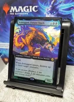 MTG Teenage Mutant Ninja Turtles Armaggon, Future Shark, NM, Extended Art, Foil - Image 2