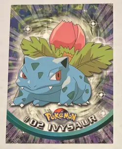 Ivysaur #02 Pokemon Topps TV Animation Edition Blue Logo 1999 NM - Image 1