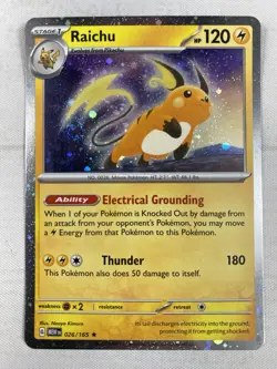 Raichu 026/165 Cosmos Holo Sam's Club Exclusive Promo Pokemon TCG: 151 SWIRL NM - Image 2