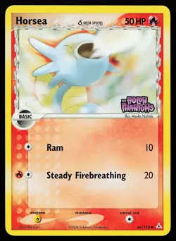 Horsea 66/110 Common Reverse Holo Stamped Holon Phantoms Pokemon Card - Image 1