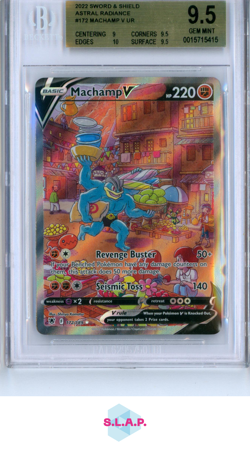 MACHAMP V POKEMON TCG 172 2022 ASTRAL RADIANCE - EN BECKETT 9.5 GEM MINT - Image 1