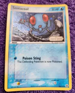 Tentacool 66/92 Legend Maker Stamped Reverse Holo Pokemon *NICE* - Image 1