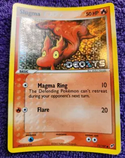 Slugma 75/107 Deoxys Reverse Holo Pokemon *NICE* - Image 1