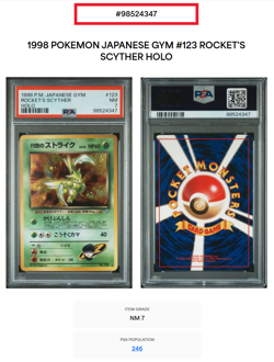1998 Pokemon [PSA 7 Set] Rocket SCYTHER Holo & Vending Series + SCIZOR Corocoro - Image 2