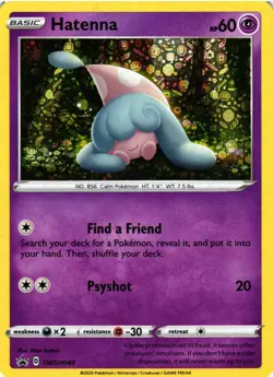 Pokemon TCG Hatenna SWSH040 General Mills Black Star Promo Holo NM - Image 1