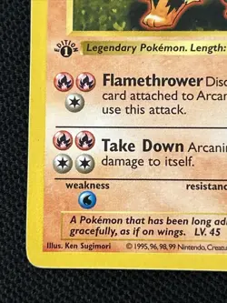 Pokemon Arcanine 23/102 1st Edition (Shadowless) Never Played *Near Mint*￼ - Image 2