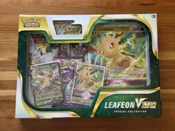 Pokemon TCG Leafeon VStar Special Collection Box Sword & Shield FACTORY SEALED - Image 1