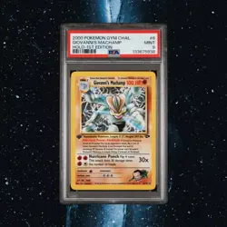 Giovanni’s Machamp 1st Edition Holo 2000 Pokemon Gym Challenge #6 PSA 9 📈 - Image 1