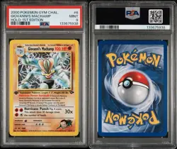 Giovanni’s Machamp 1st Edition Holo 2000 Pokemon Gym Challenge #6 PSA 9 📈 - Image 3