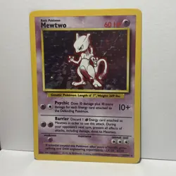 Pokemon Mewtwo Base Set 10/102 Holo 1999-2000 Wizards Copyright Holo Rare - Image 3