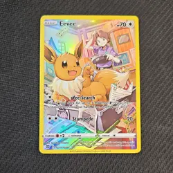 Pokemon Eevee Full Art Holo Ultra Rare TG11/TG30 Brilliant Stars 70 HP - Image 1