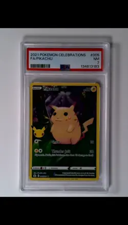 2021 POKEMON CELEBRATIONS #005 FULL ART/PIKACHU PSA 7 - Image 1