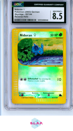 NIDORAN ♀ POKEMON TCG 82 2003 SYKRIDGE REV.HOLO DE CGC 8.5 NM/MINT - Image 1