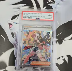 2025 Pokemon Hilda White Flare #171 Special Illustration Rare PSA 8 - Image 1