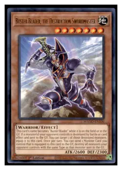Buster Blader, the Destruction Swordmaster #MAGO-EN100 Rare Maximum Gold LP - Image 1