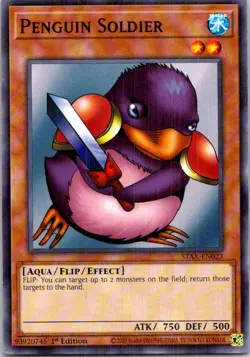 Penguin Soldier STAX-EN023 Yu-Gi-Oh! 1st Edition Light Play - Image 1