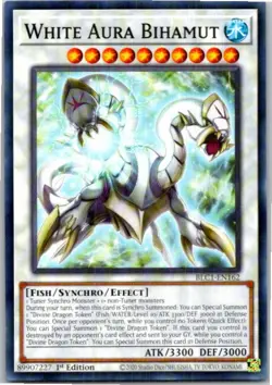 White Aura Bihamut BLC1-EN162 Yu-Gi-Oh! Light Play 1st Edition - Image 1