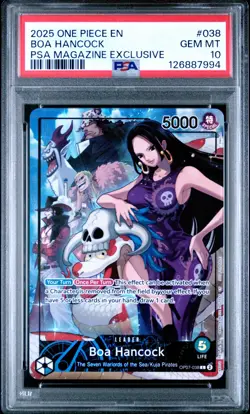 One Piece CCG Boa Hancock PSA Magazine Exclusive Promo OP07-038 PSA 10 Gem Mint - Image 1
