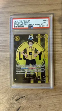 One Piece BVB Promo Karte ST13-003 Monkey D Luffy PSA 9 - Image 1