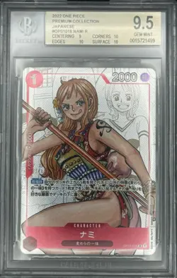 Nami OP01-016 Rare 2022 One Piece JPN BGS 9.5 - Image 1