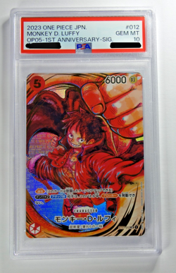 PSA 10 D.Luffy ST01-012 OP-05 Oda Signature One Piece JPN 2023 1st anniversary - Image 1