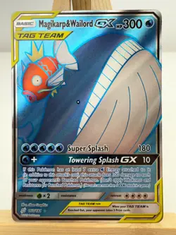Pokemon Sun & Moon Team Up Magikarp & Wailord GX 160/181 NM+ NEAR MINT - Image 1