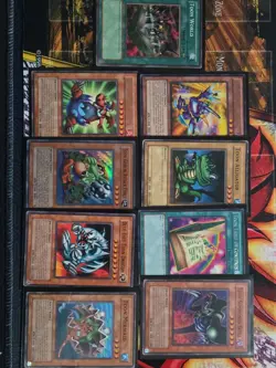 Yugioh! Toon 1996 Print Cards, 9 Total Damaged Condition See Photos - Image 1