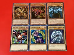 Blue-Eyes SDK Art Dark Magician + Ra + Obelisk + Slifer | Egyptian God | YuGiOh! - Image 1
