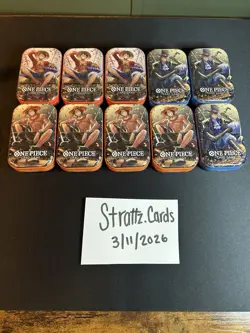 (LOT OF 10!) Bandai One Piece Mini Tins Vol. 2 OP-13 SEALED Tins -Next Day Ship! - Image 1